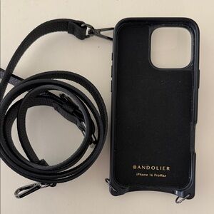 Bandolier Mila Black iPhone 16 Pro Max Case with Strap